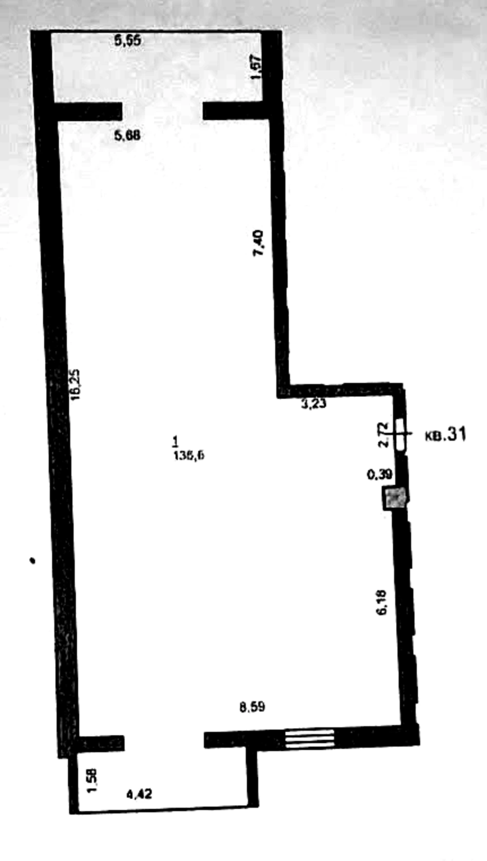 Планировка квартиры №31, 135,6 м²
