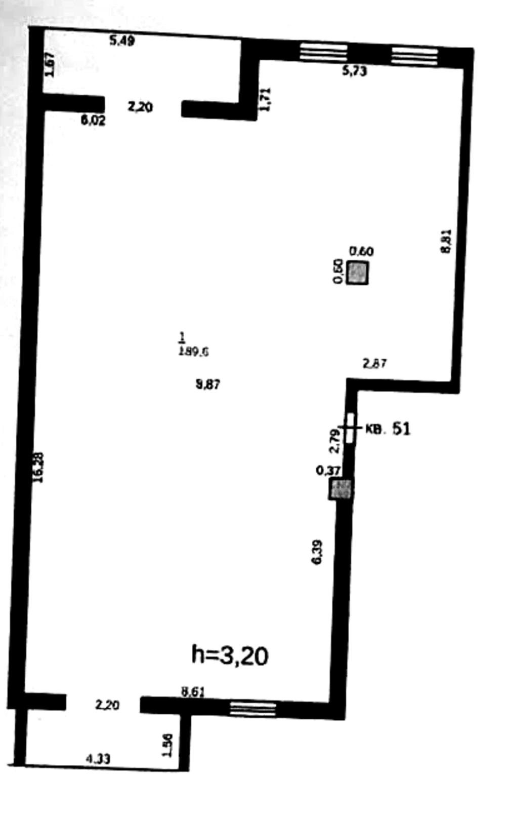 Планировка квартиры №51, 189,6 м²